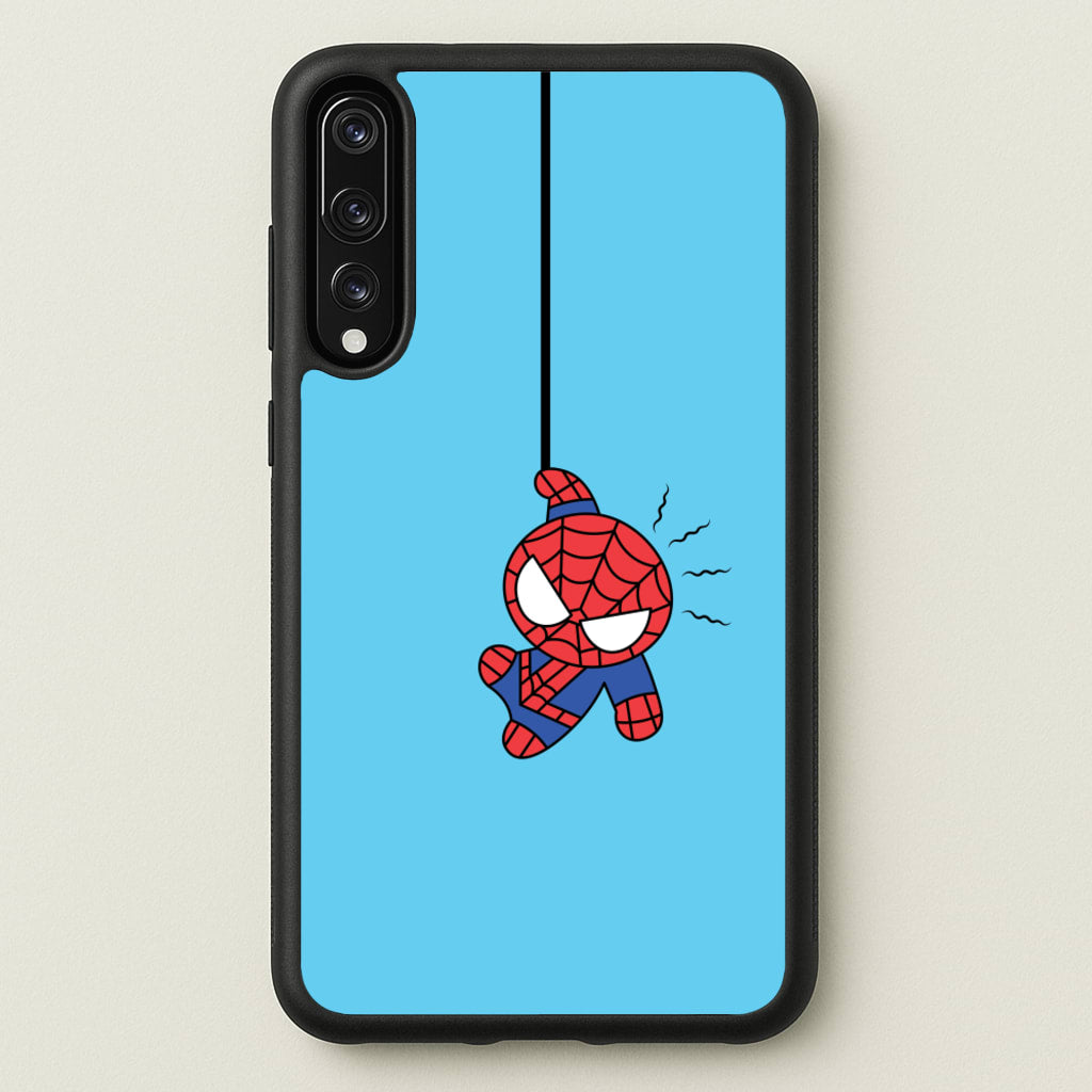 Blue Hanging Spider Hero - Marvel Phone Case for Huawei P20 Pro