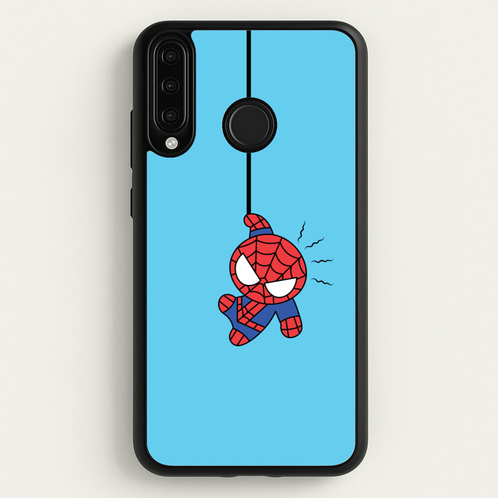 Blue Hanging Spider Hero - Marvel Phone Case for Huawei P30 Lite