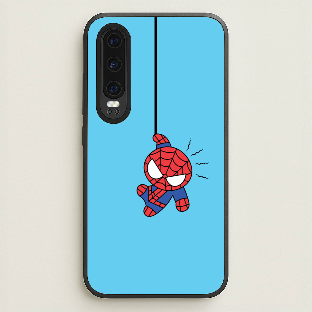 Blue Hanging Spider Hero - Marvel Phone Case for Huawei P30