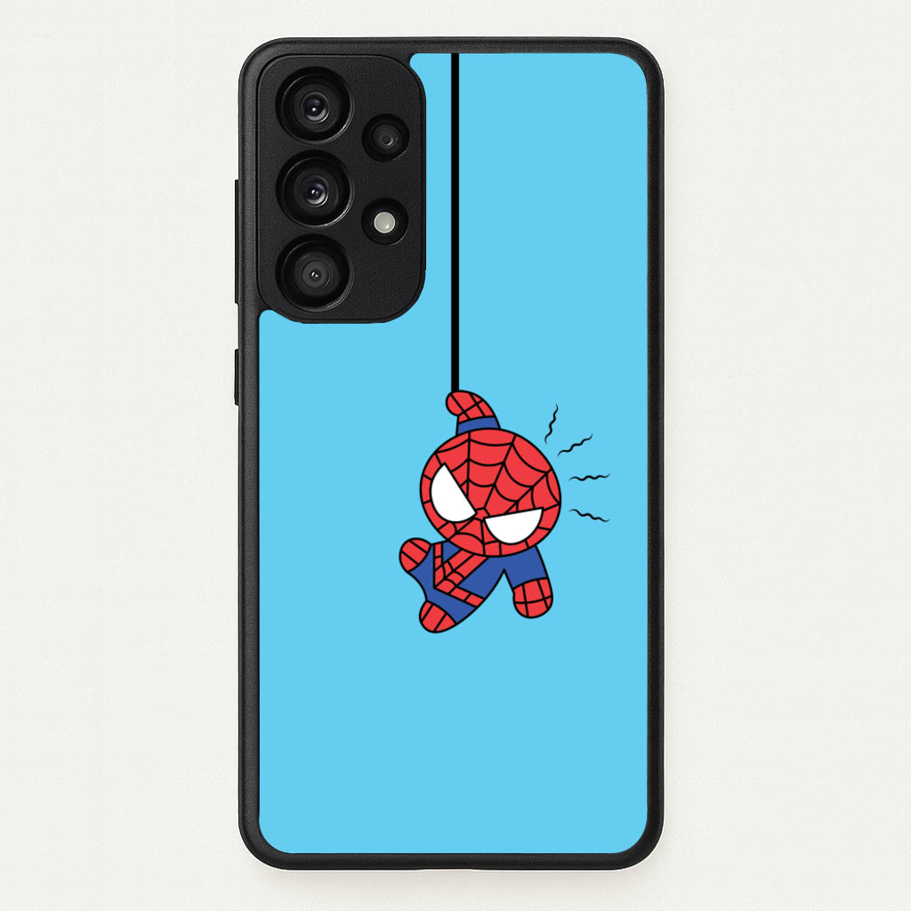 Blue Hanging Spider Hero - Marvel Phone Case for Galaxy A53