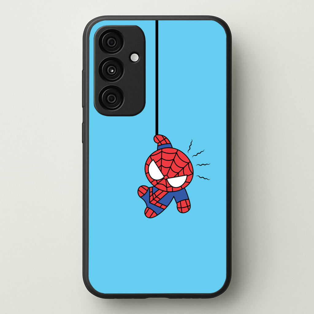 Blue Hanging Spider Hero - Marvel Phone Case for Galaxy A35