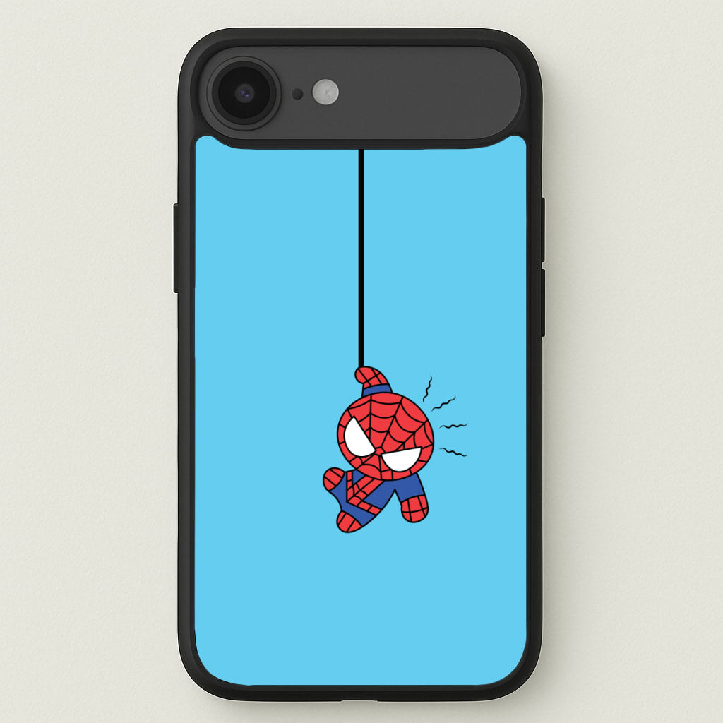 Blue Hanging Spider Hero Phone Case for iPhone 17 Air