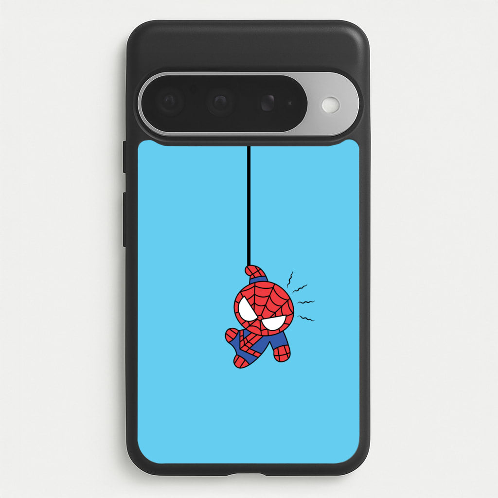 Blue Hanging Spider Hero Phone Case for Google Pixel 10 Pro XL