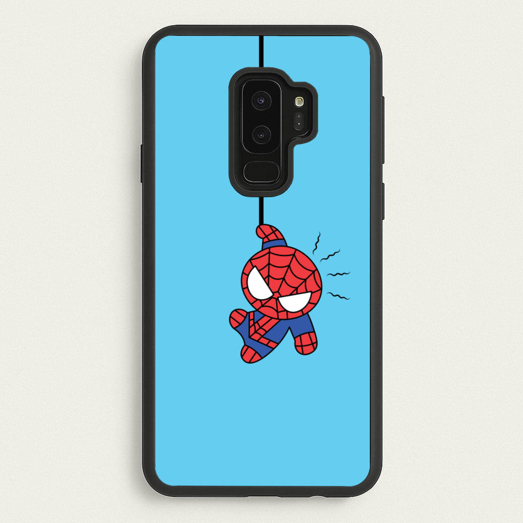 Blue Hanging Spider Hero - Marvel Phone Case for Galaxy S9 Plus