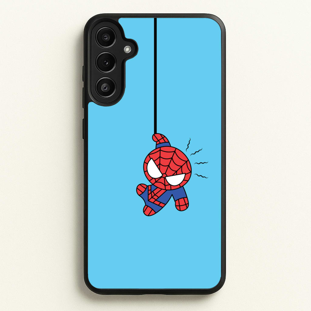 Blue Hanging Spider Hero - Marvel Phone Case for Galaxy A34