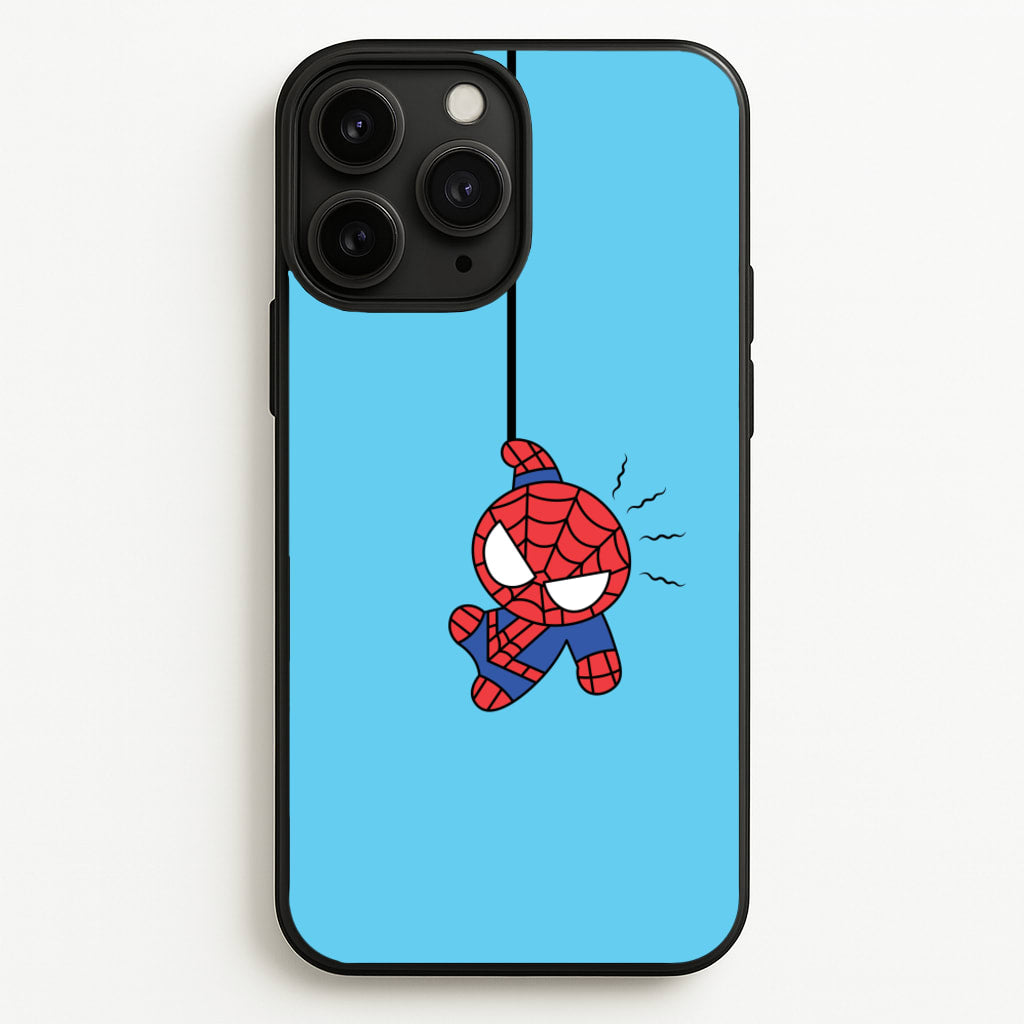 Blue Hanging Spider Hero - Marvel Phone Case for iPhone 11 Pro