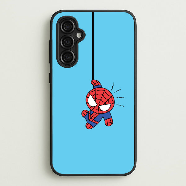 Blue Hanging Spider Hero - Marvel Phone Case for Galaxy A14