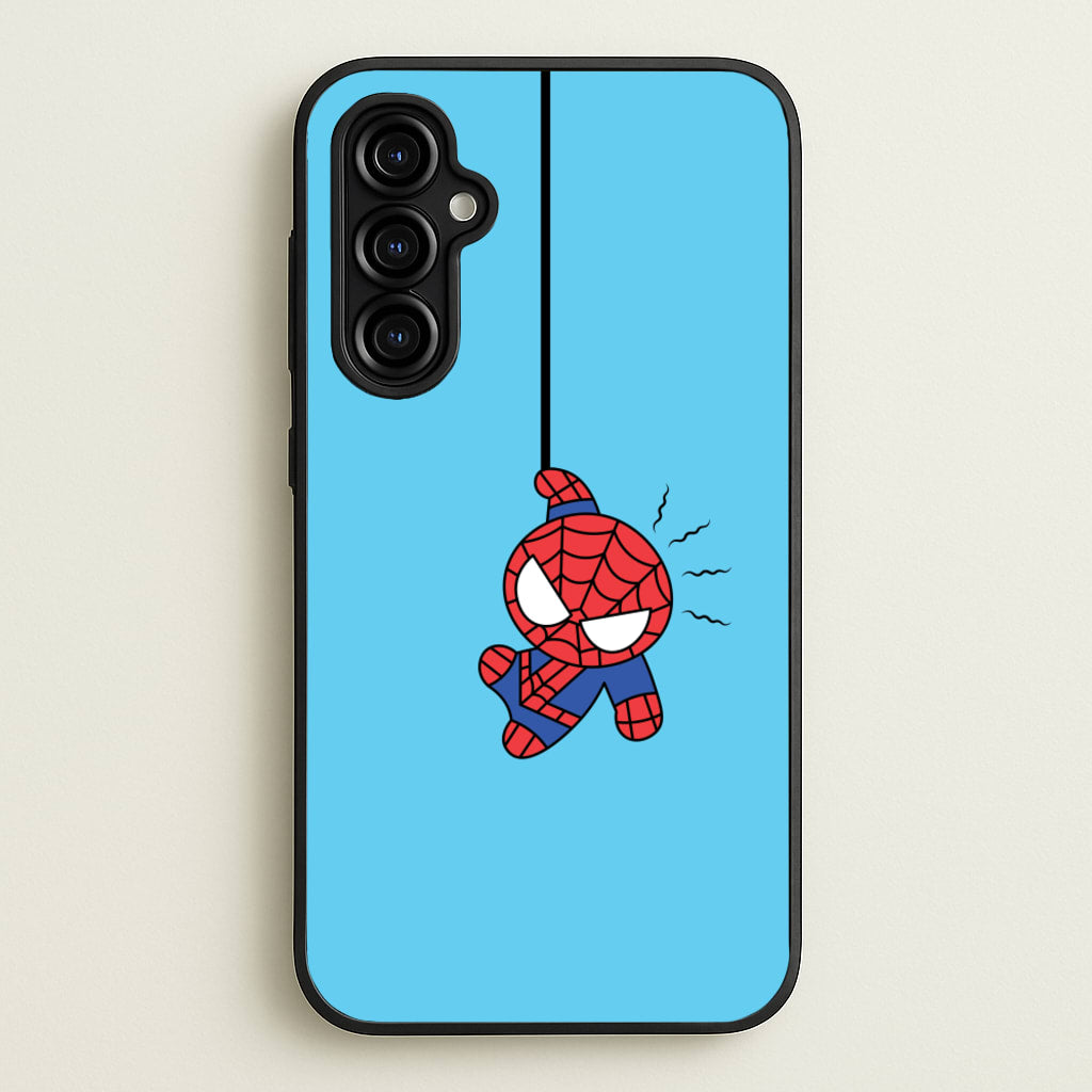 Blue Hanging Spider Hero - Marvel Phone Case for Galaxy A54