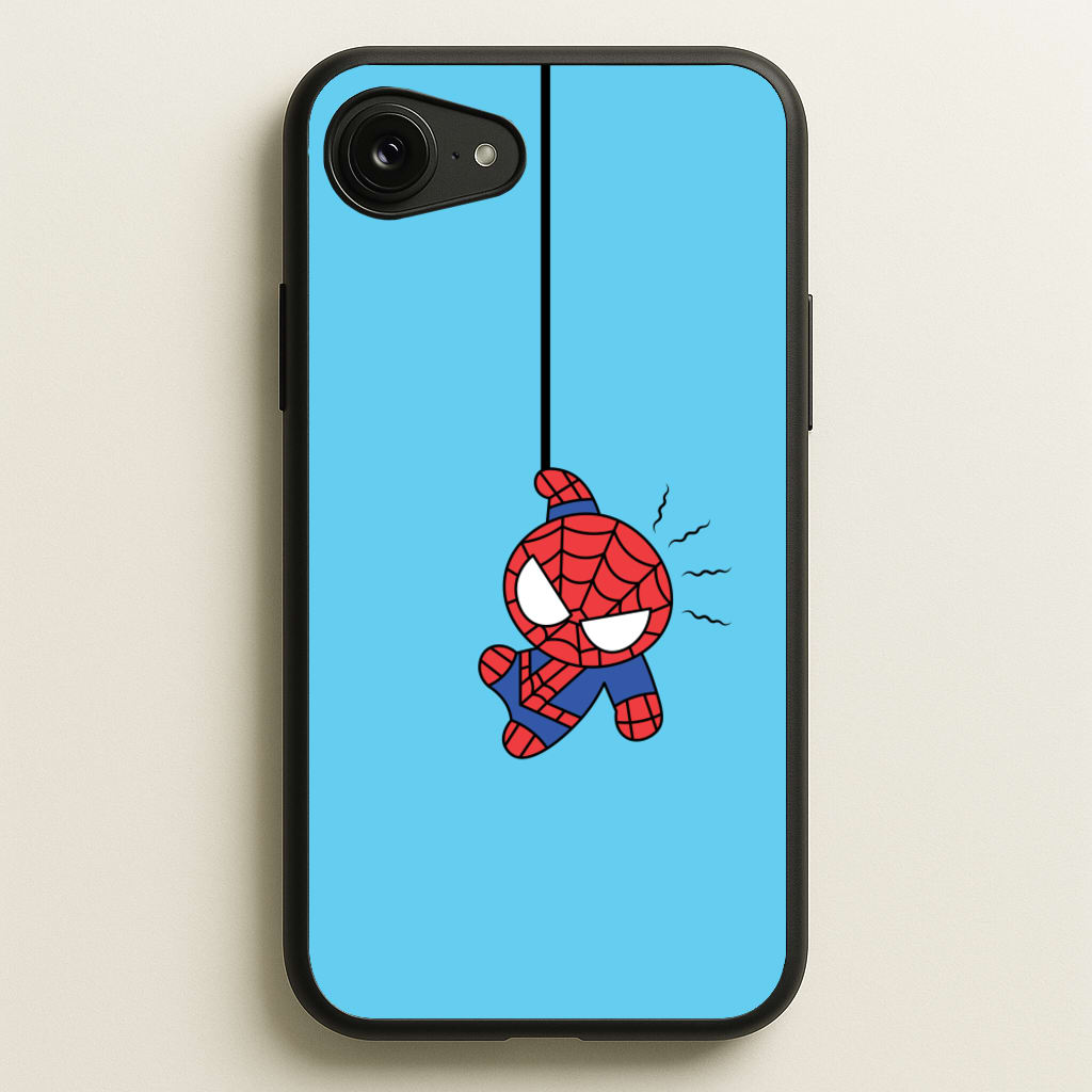 Blue Hanging Spider Hero - Marvel Phone Case for iPhone 16e