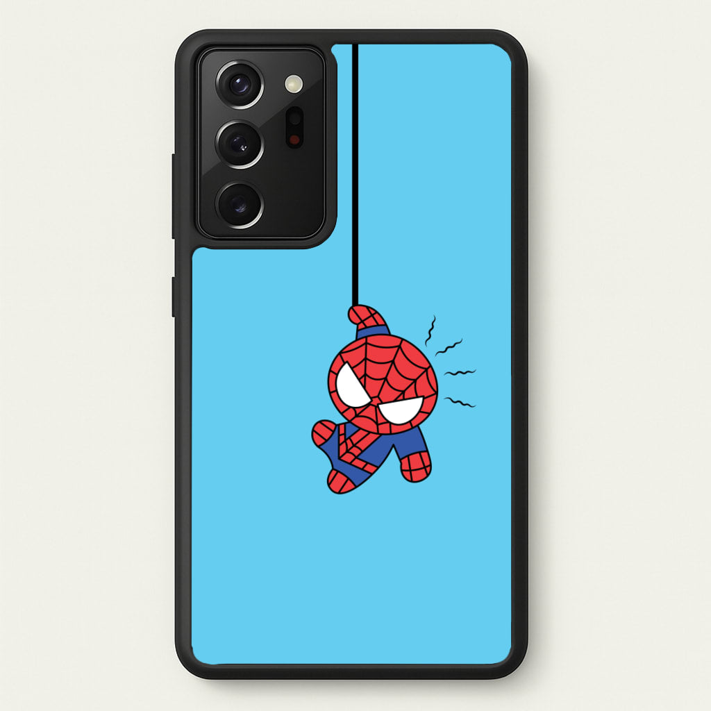 Blue Hanging Spider Hero - Marvel Phone Case for Galaxy Note 20 Ultra