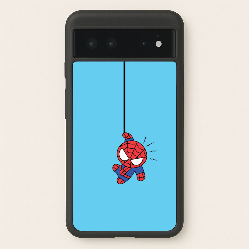 Blue Hanging Spider Hero - Marvel Phone Case for Google Pixel 6
