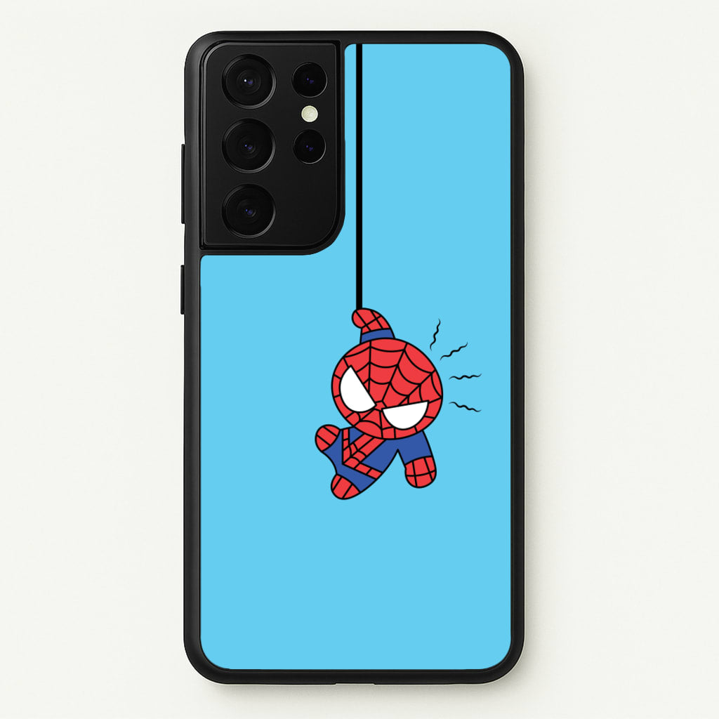 Blue Hanging Spider Hero - Marvel Phone Case for Galaxy S21 Ultra