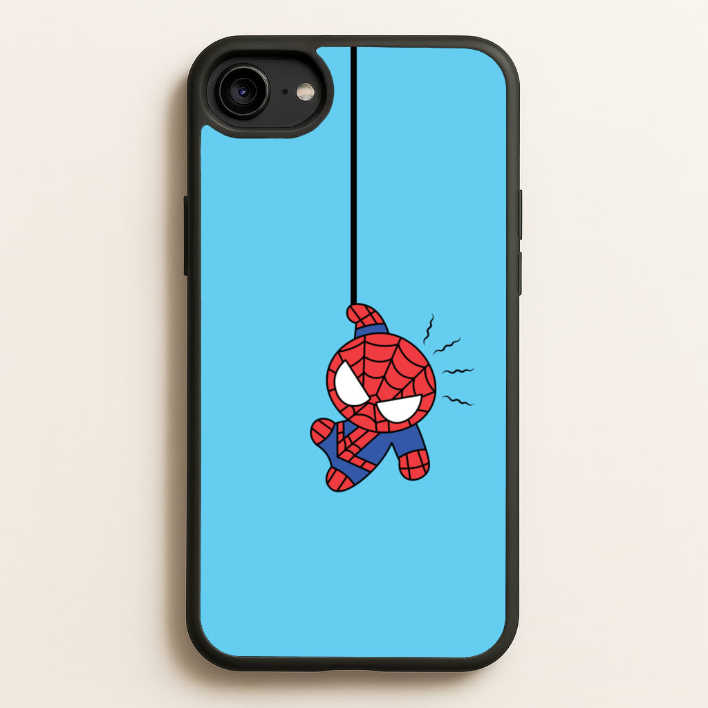 Blue Hanging Spider Hero - Marvel Phone Case for iPhone 6 / 7 / 8 / SE