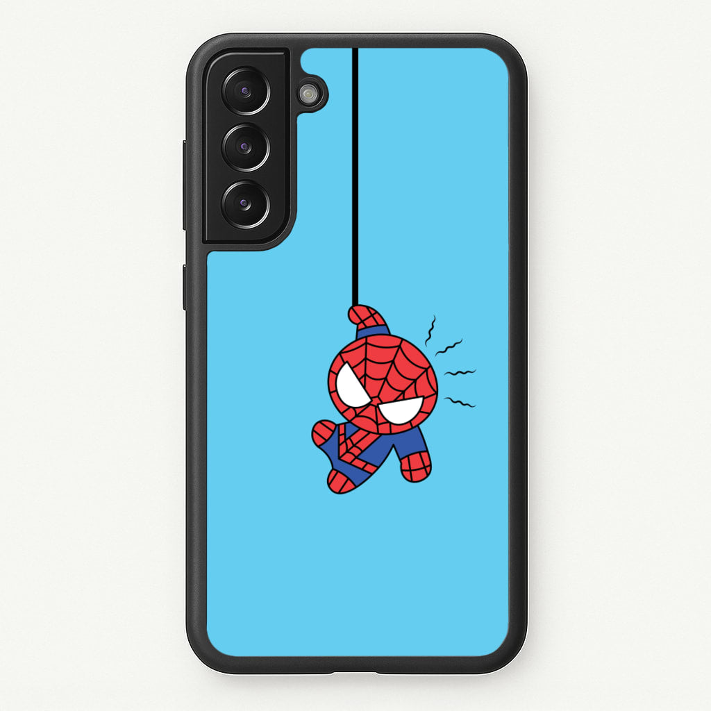 Blue Hanging Spider Hero - Marvel Phone Case for Galaxy S22