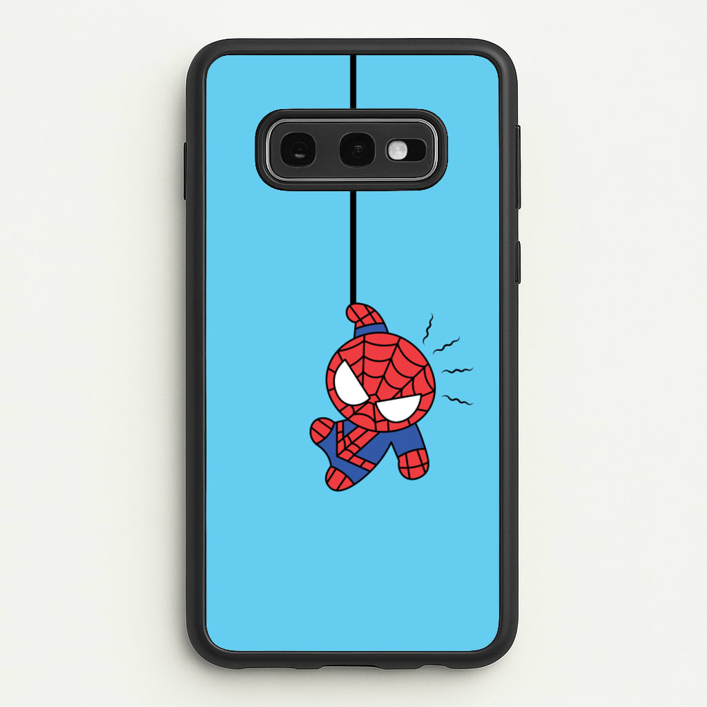 Blue Hanging Spider Hero - Marvel Phone Case for Galaxy S10e