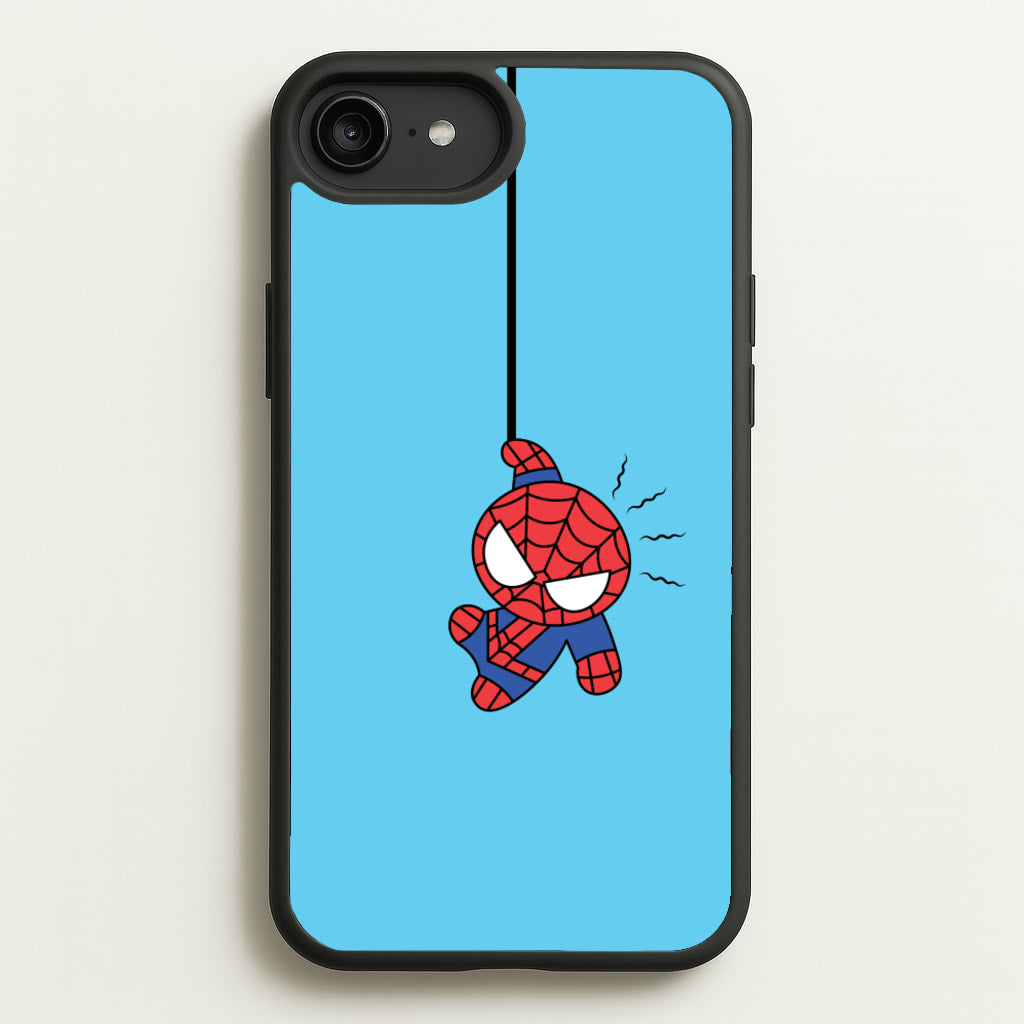 Blue Hanging Spider Hero - Marvel Phone Case for iPhone 6 Plus / 7 Plus / 8 Plus