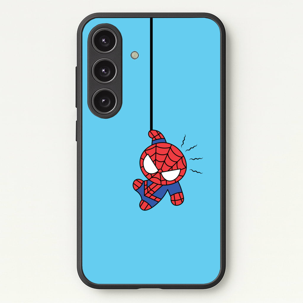 Blue Hanging Spider Hero - Marvel Phone Case for Galaxy S24 Plus