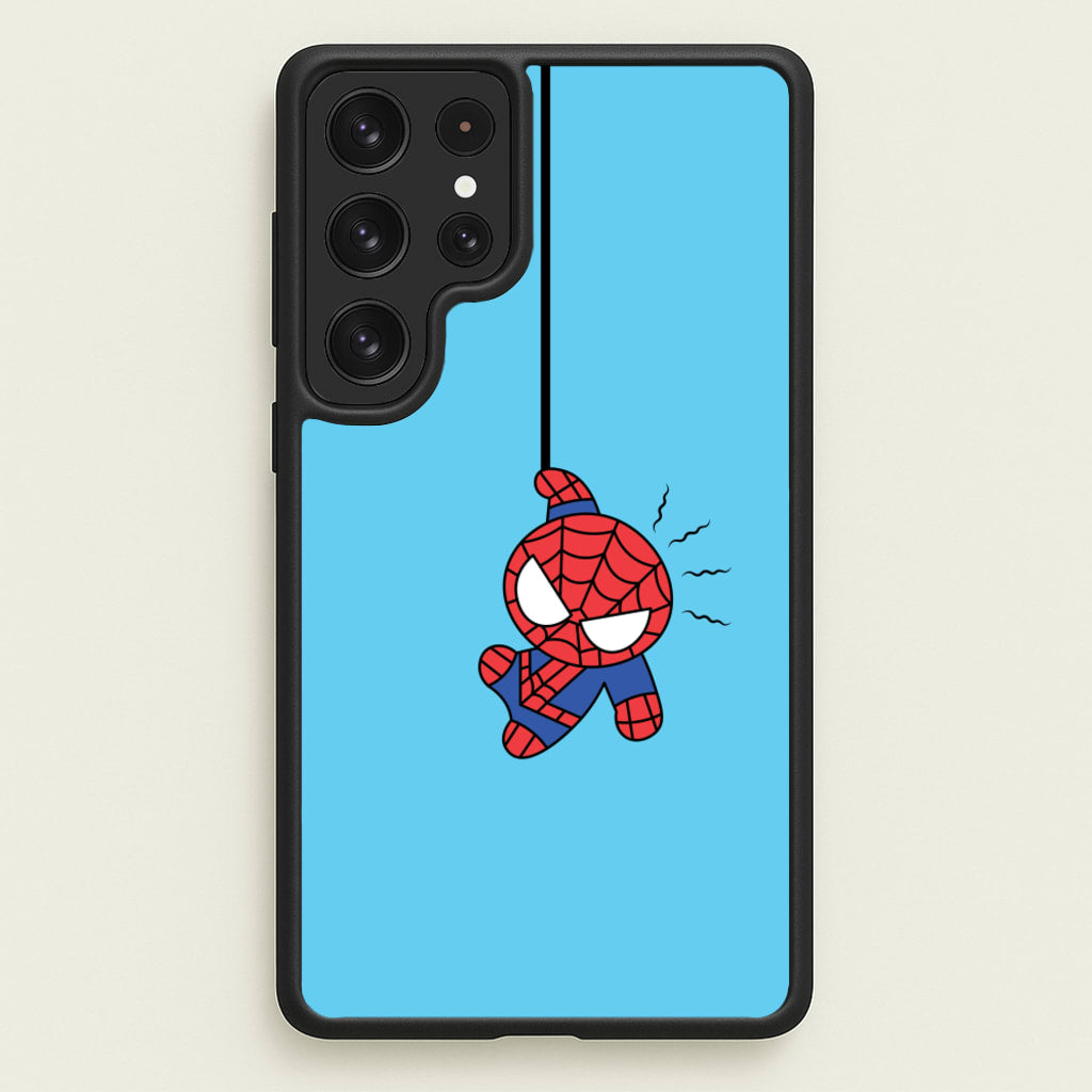 Blue Hanging Spider Hero - Marvel Phone Case for Galaxy S23 Ultra