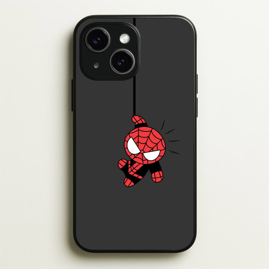 Gray Hanging Spider Hero - Marvel Phone Case for iPhone 15 Plus