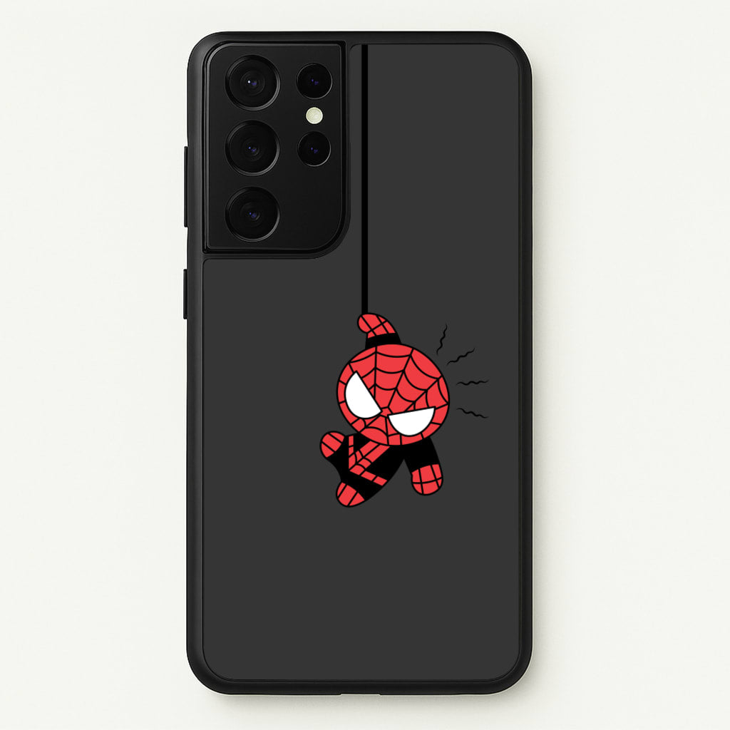 Gray Hanging Spider Hero - Marvel Phone Case for Galaxy S21 Ultra