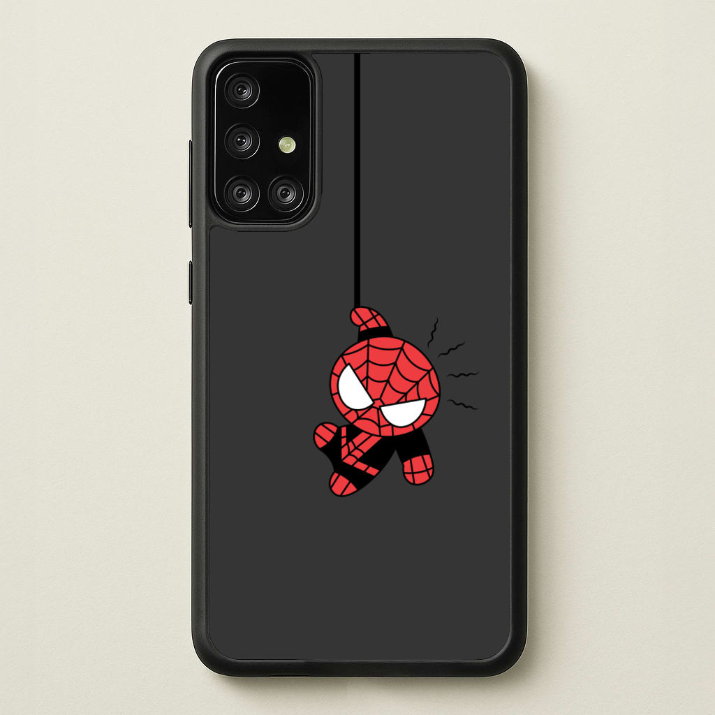 Gray Hanging Spider Hero - Marvel Phone Case for Galaxy A71