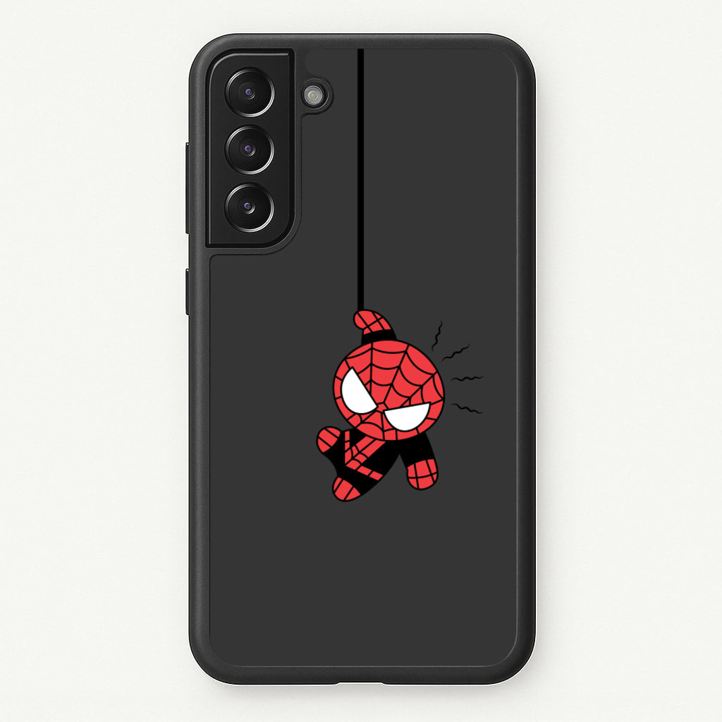 Gray Hanging Spider Hero - Marvel Phone Case for Galaxy S21