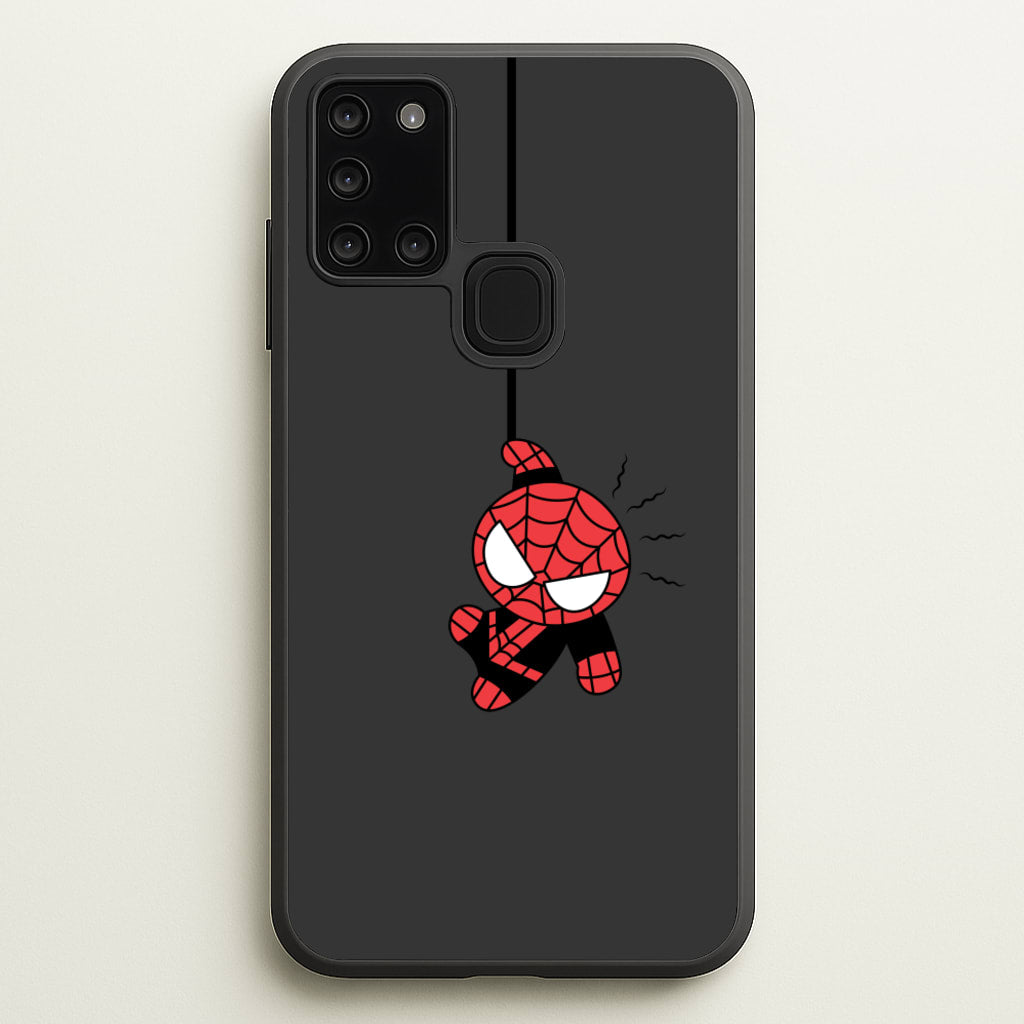 Gray Hanging Spider Hero - Marvel Phone Case for Galaxy A21s