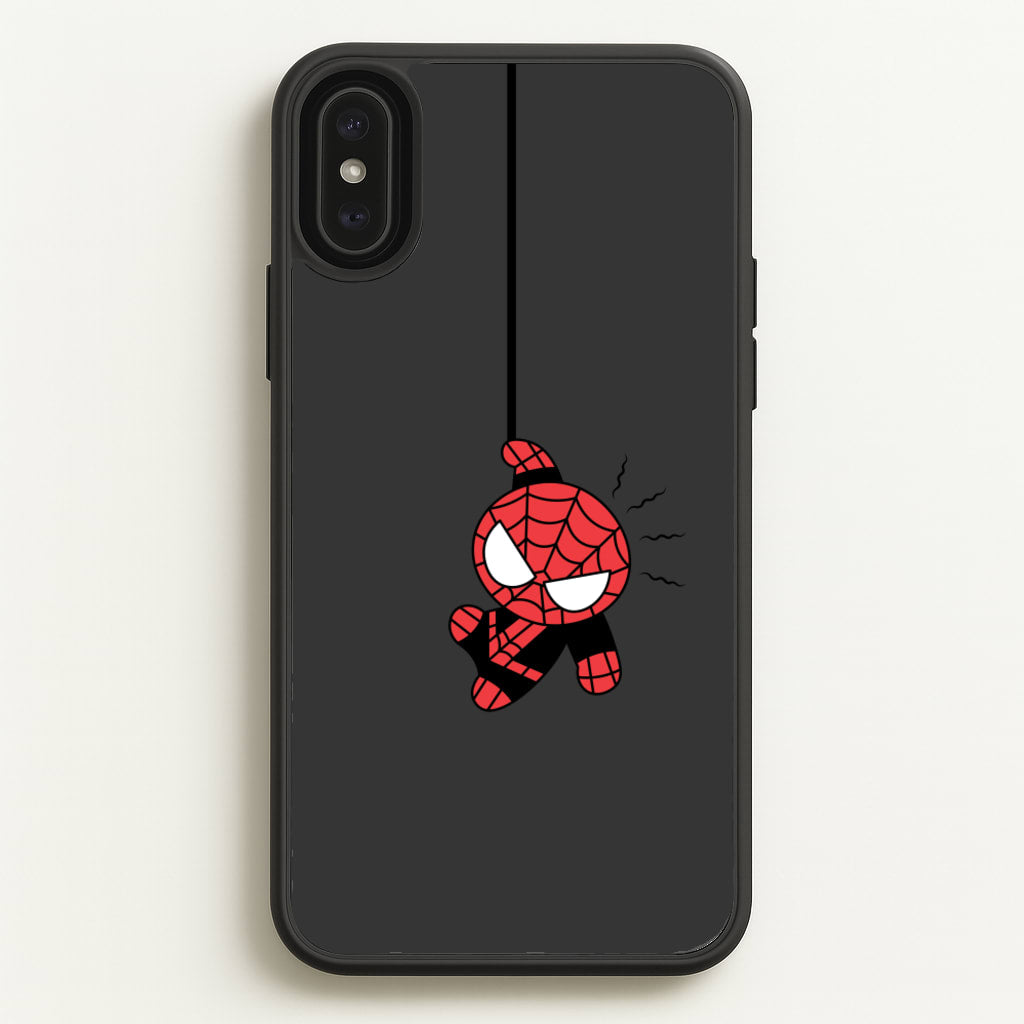 Gray Hanging Spider Hero - Marvel Phone Case for iPhone XS Max