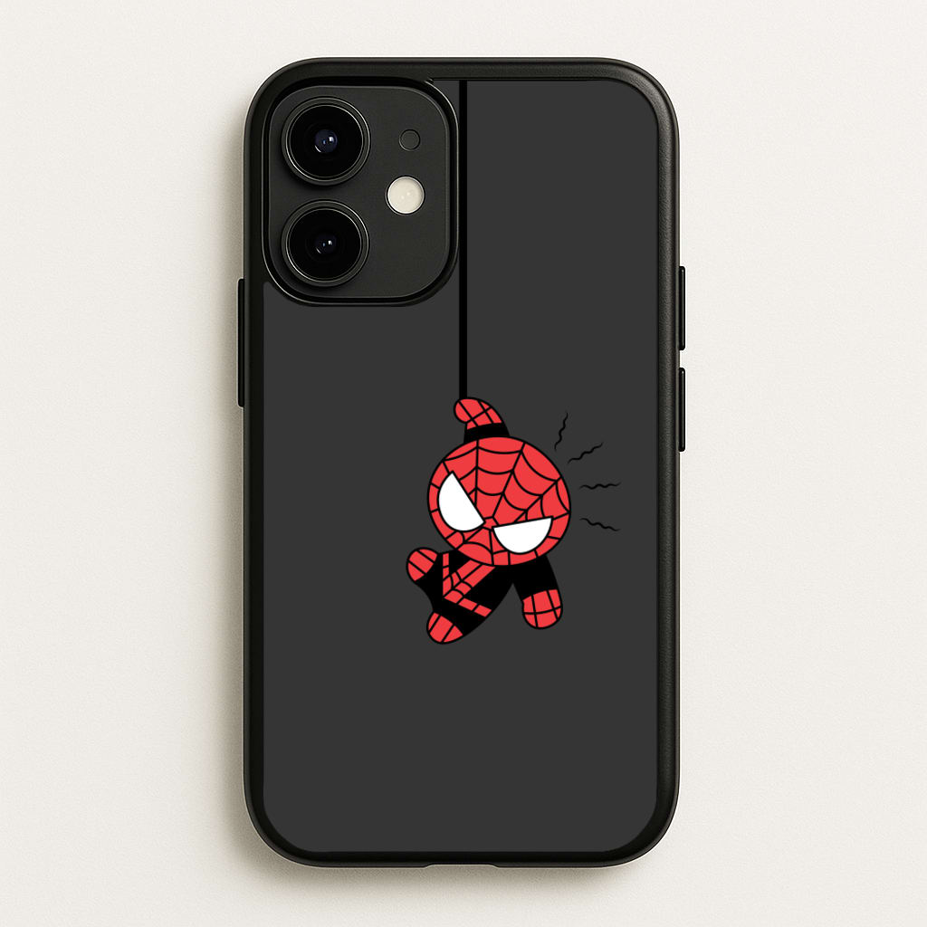 Gray Hanging Spider Hero - Marvel Phone Case for iPhone 12 / 12 Pro