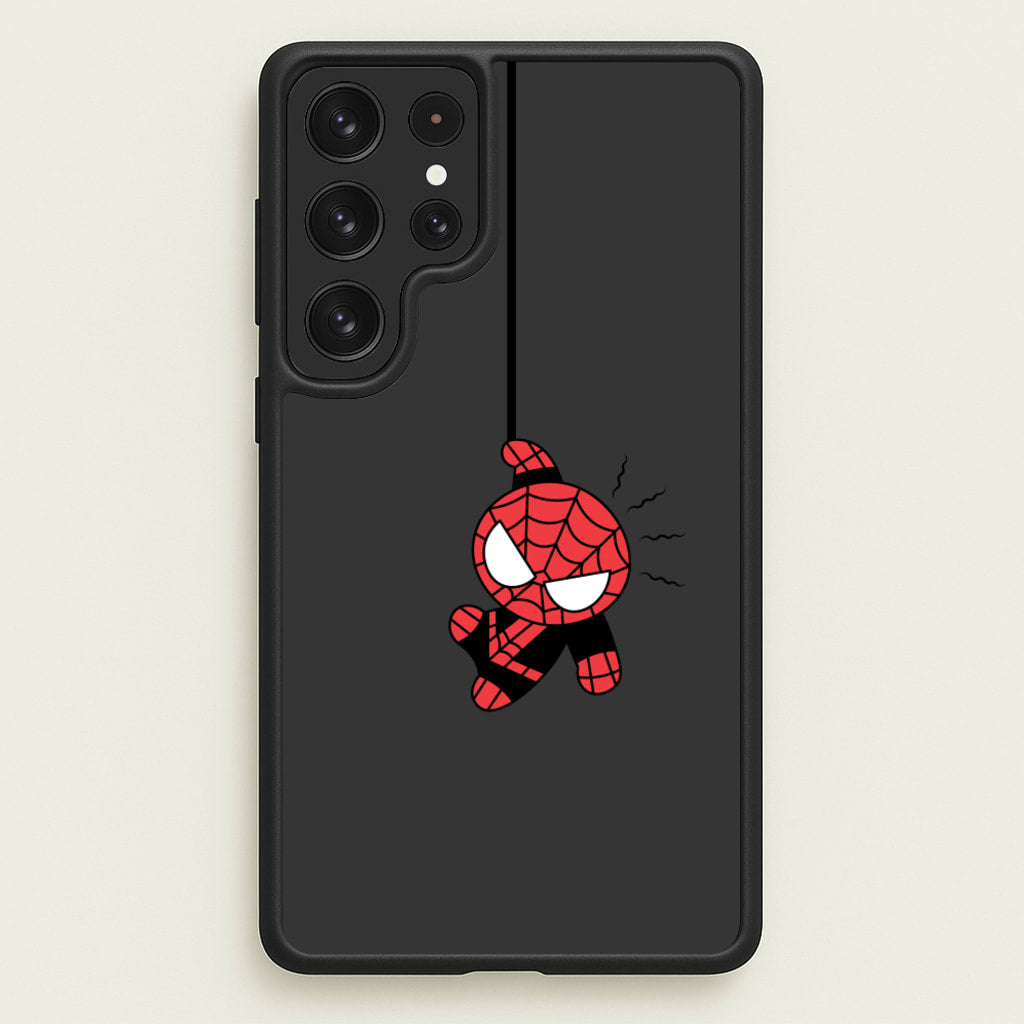 Gray Hanging Spider Hero - Marvel Phone Case for Galaxy S22 Ultra