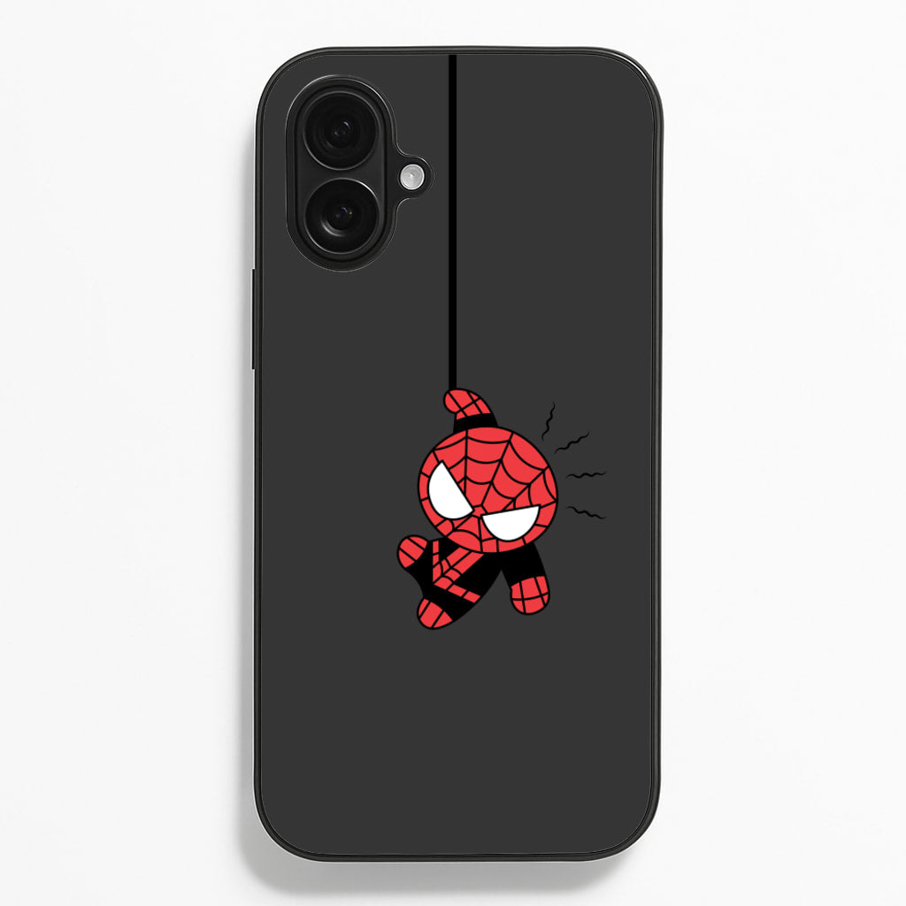 Gray Hanging Spider Hero - Marvel Phone Case for iPhone 16 Plus