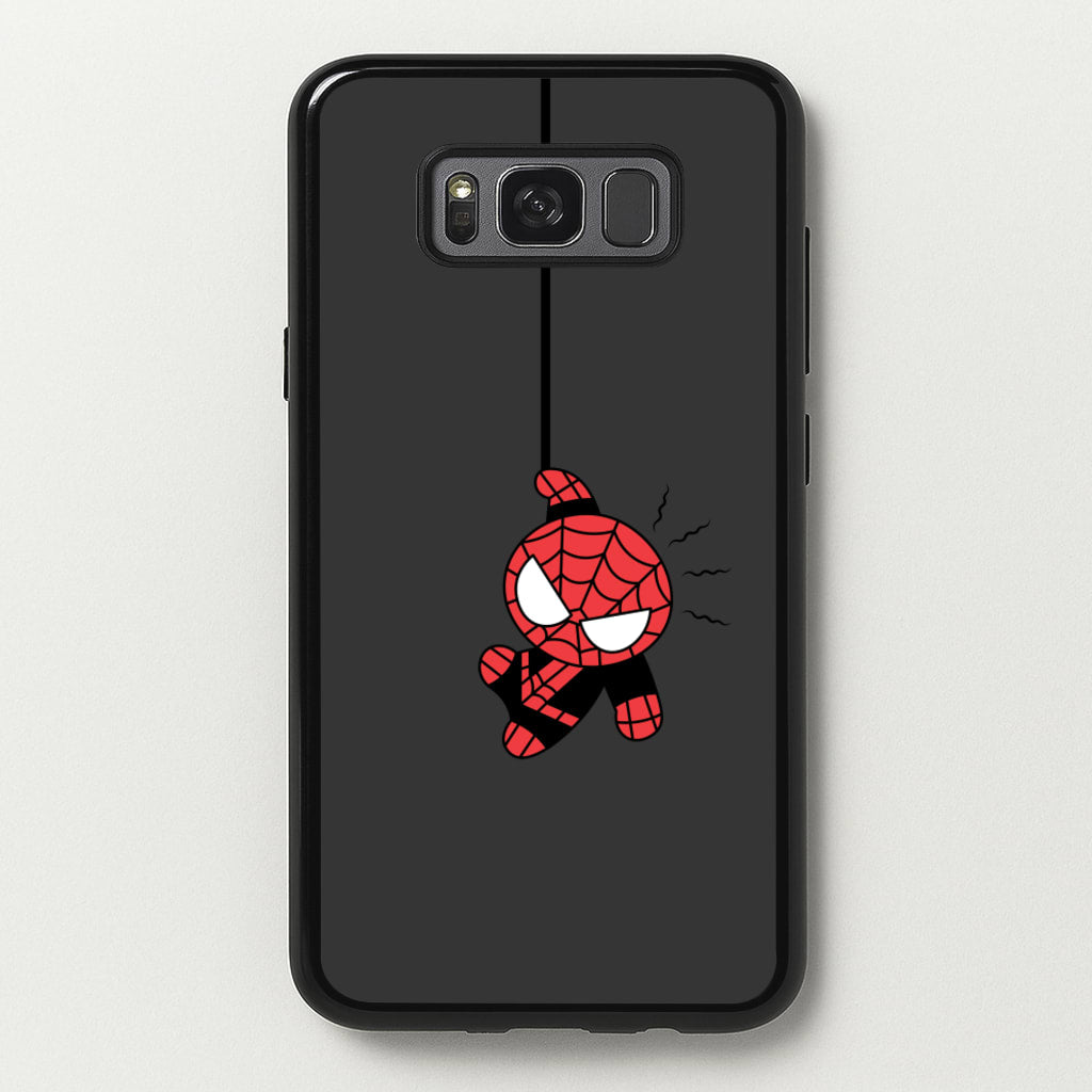Gray Hanging Spider Hero - Marvel Phone Case for Galaxy S8