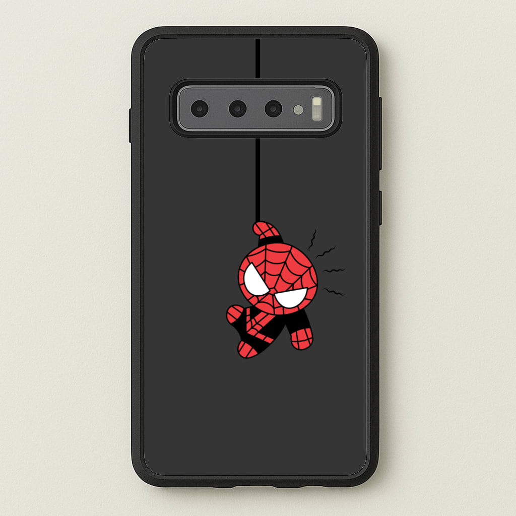 Gray Hanging Spider Hero - Marvel Phone Case for Galaxy S10