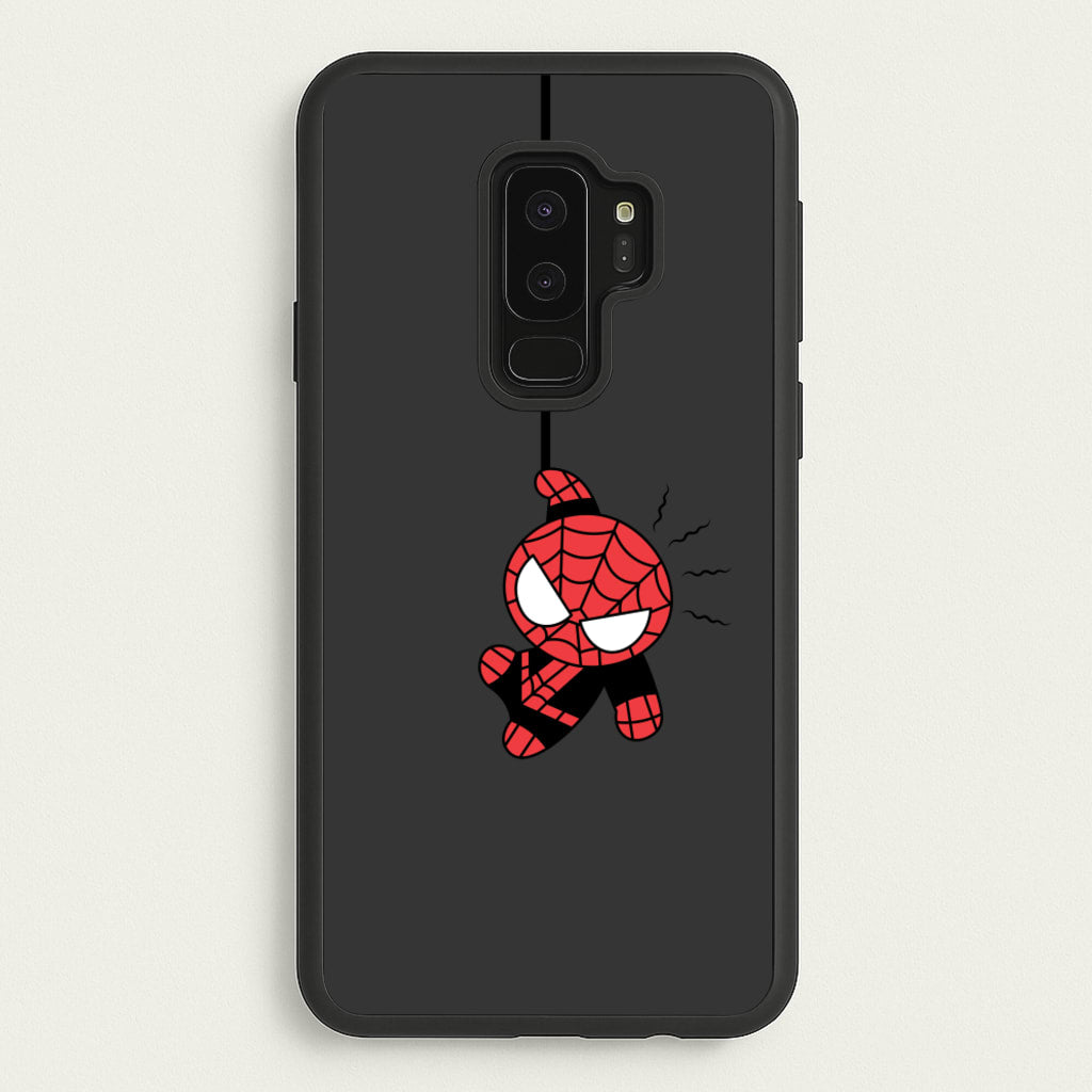 Gray Hanging Spider Hero - Marvel Phone Case for Galaxy S9 Plus