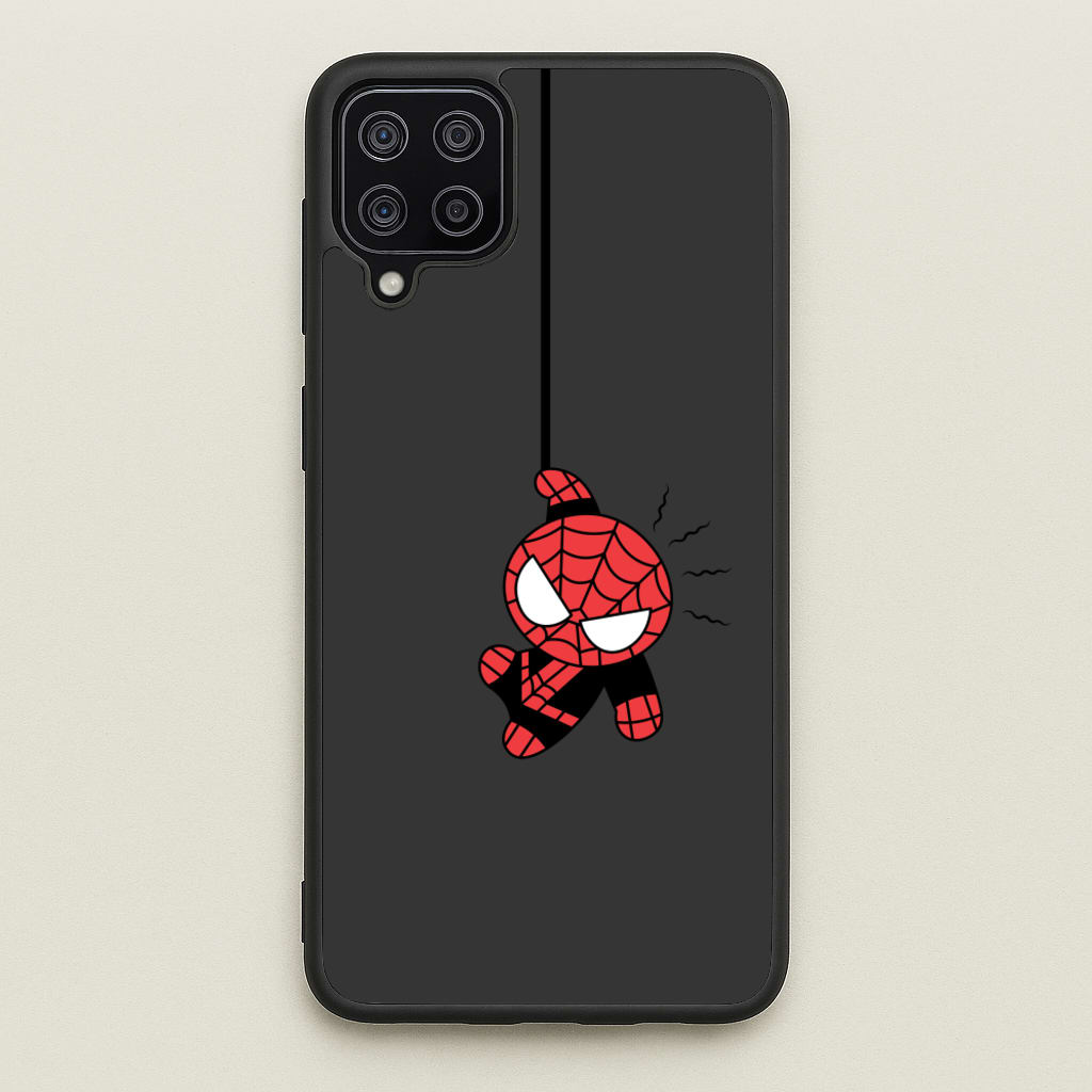 Gray Hanging Spider Hero - Marvel Phone Case for Galaxy A12