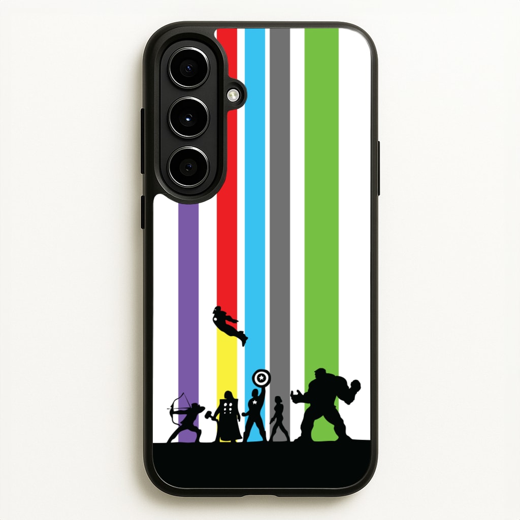 Superhero Team Silhouette - Marvel Phone Case for Galaxy A56
