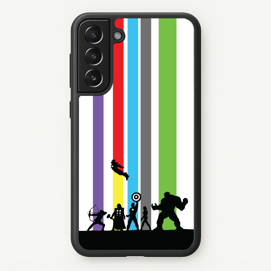 Superhero Team Silhouette - Marvel Phone Case for Galaxy S21 Plus
