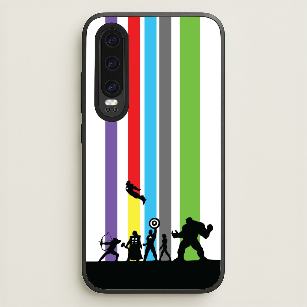 Superhero Team Silhouette - Marvel Phone Case for Huawei P30