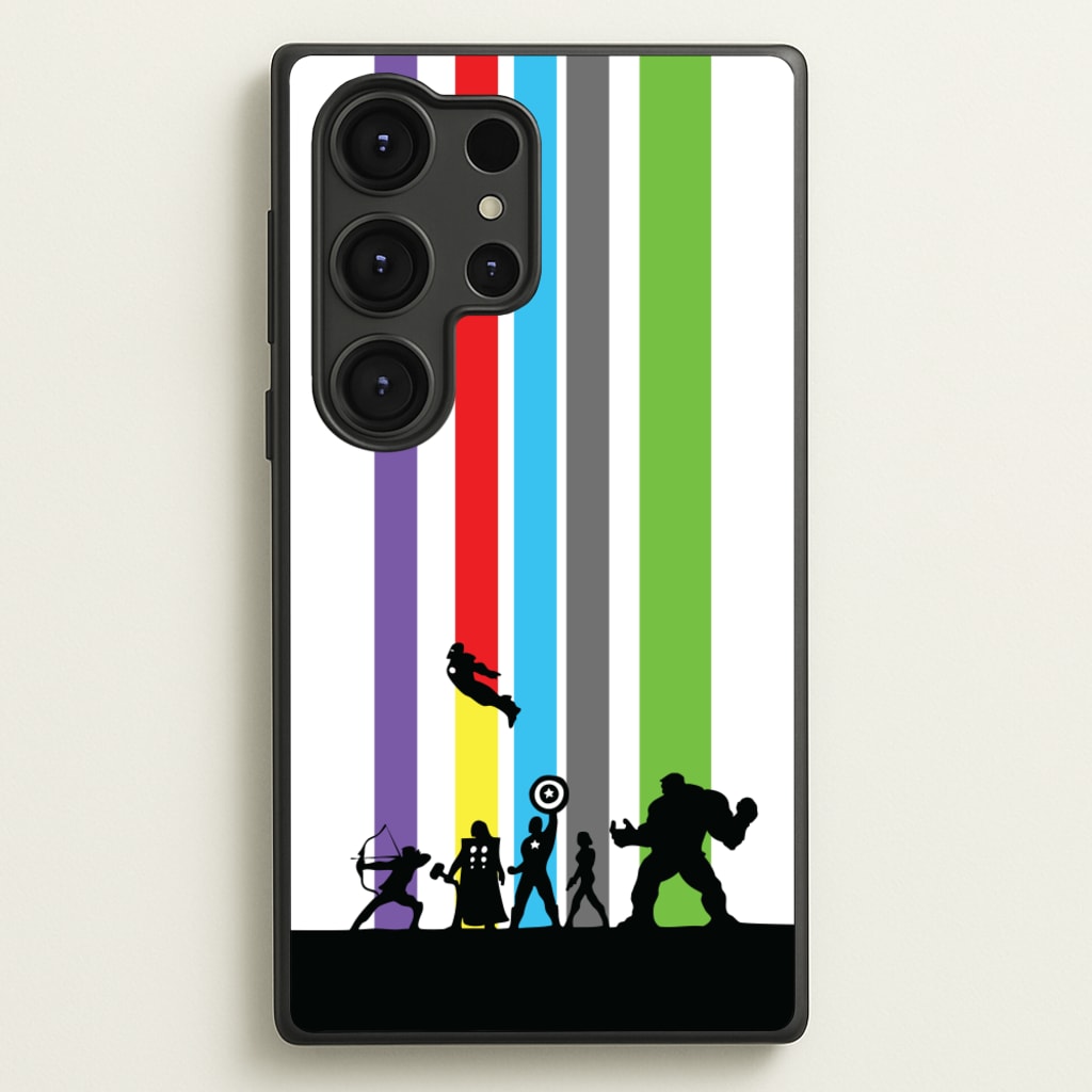 Superhero Team Silhouette - Marvel Phone Case for Galaxy S25 Ultra