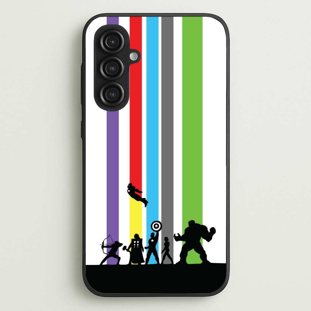 Superhero Team Silhouette - Marvel Phone Case for Galaxy S23FE