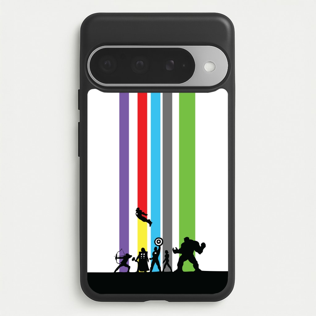 Superhero Team Silhouette Phone Case for Google Pixel 10 Pro XL
