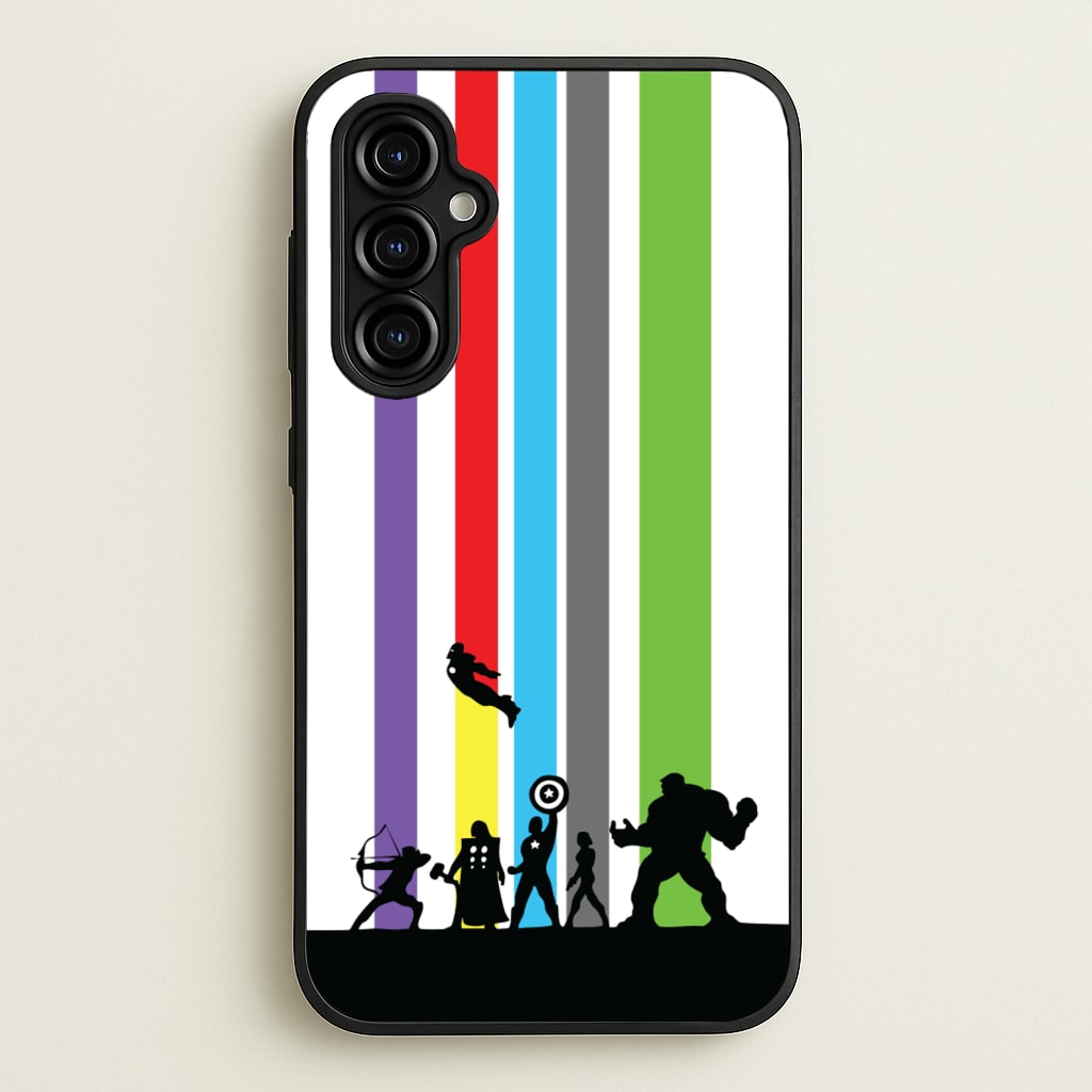 Superhero Team Silhouette - Marvel Phone Case for Galaxy A54