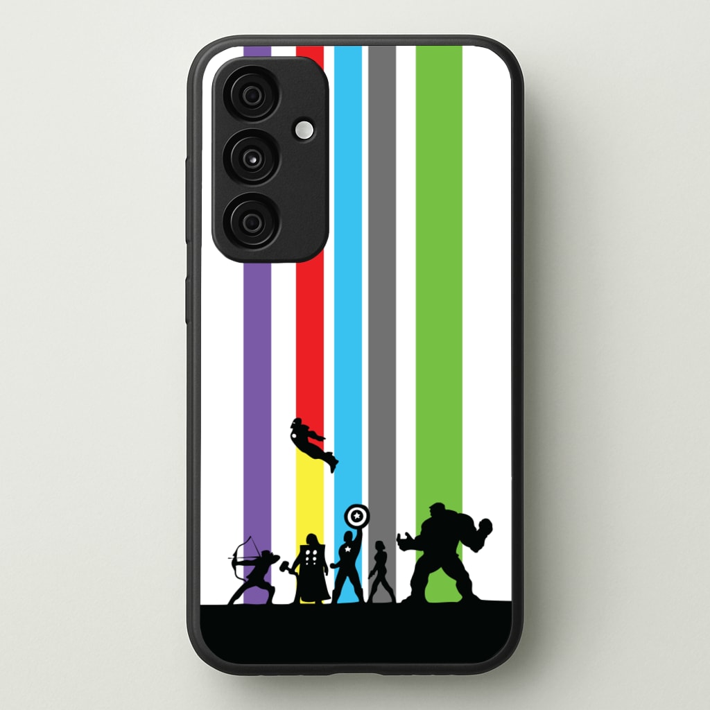 Superhero Team Silhouette - Marvel Phone Case for Galaxy A55