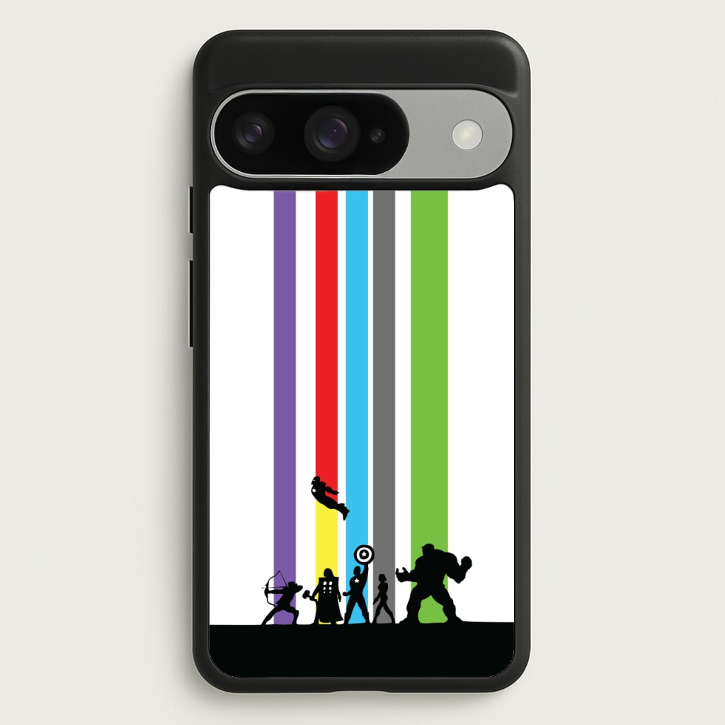 Superhero Team Silhouette Phone Case for Google Pixel 10 / 10 Pro