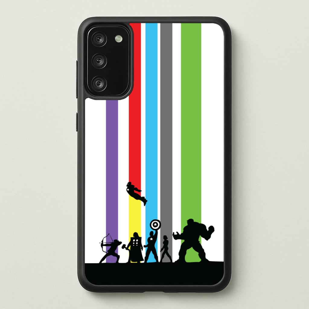 Superhero Team Silhouette - Marvel Phone Case for Galaxy A41