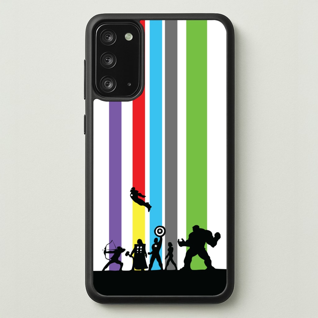 Superhero Team Silhouette - Marvel Phone Case for Galaxy Note 20