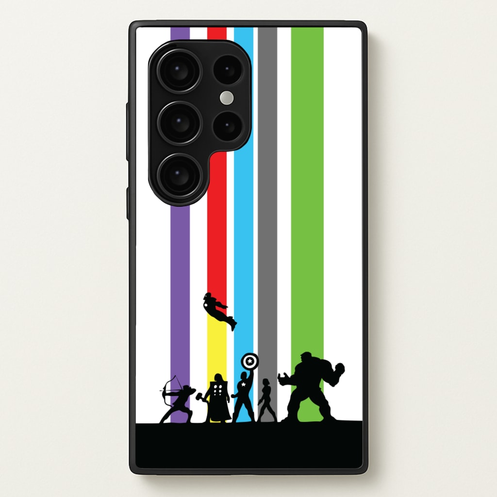Superhero Team Silhouette - Marvel Phone Case for Galaxy S24 Ultra