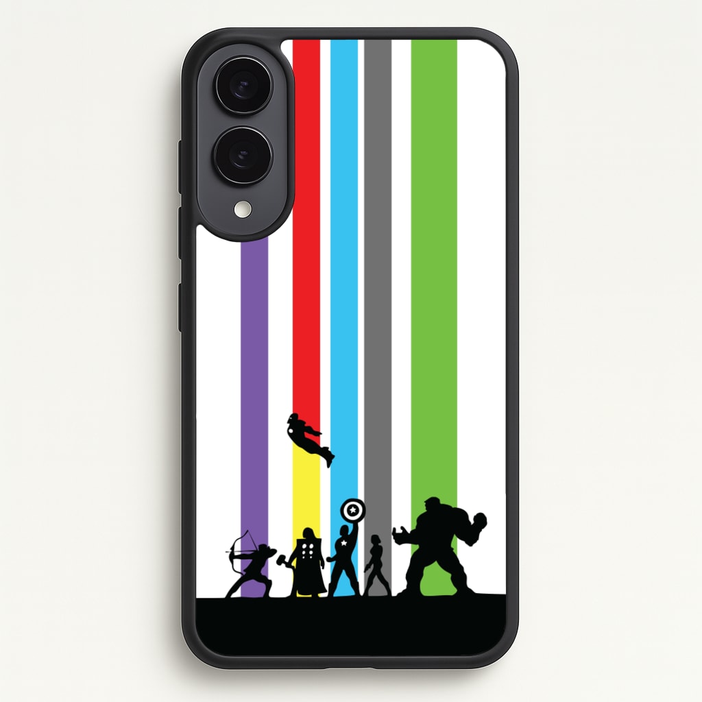 Superhero Team Silhouette - Marvel Phone Case for Galaxy S25 Edge