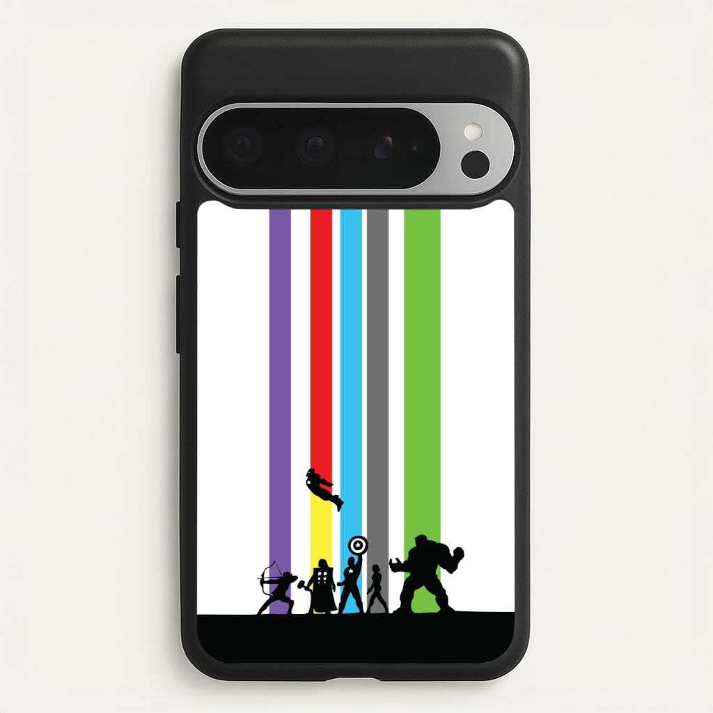 Superhero Team Silhouette - Marvel Phone Case for Google Pixel 9 Pro XL