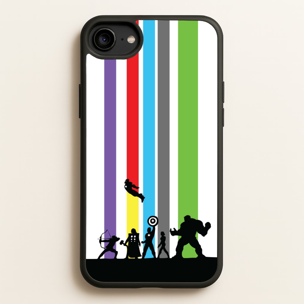 Superhero Team Silhouette - Marvel Phone Case for iPhone 6 / 7 / 8 / SE